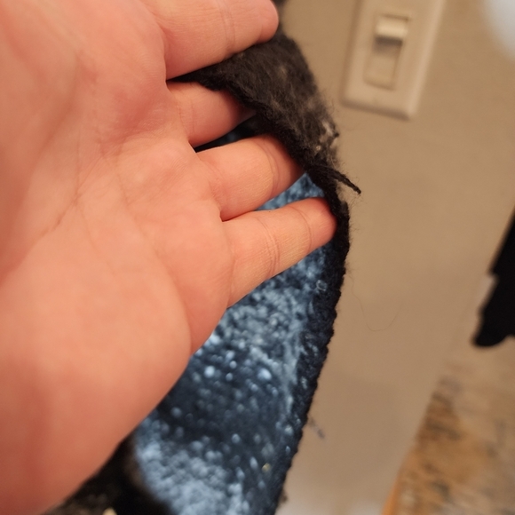 Woolrich Cape Shawl Blanket Wrap Poncho. Black Grey Stripe. Womens One Size - Picture 10 of 16